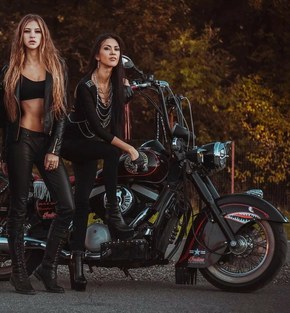 Beautiful girls and bikes in Roseau