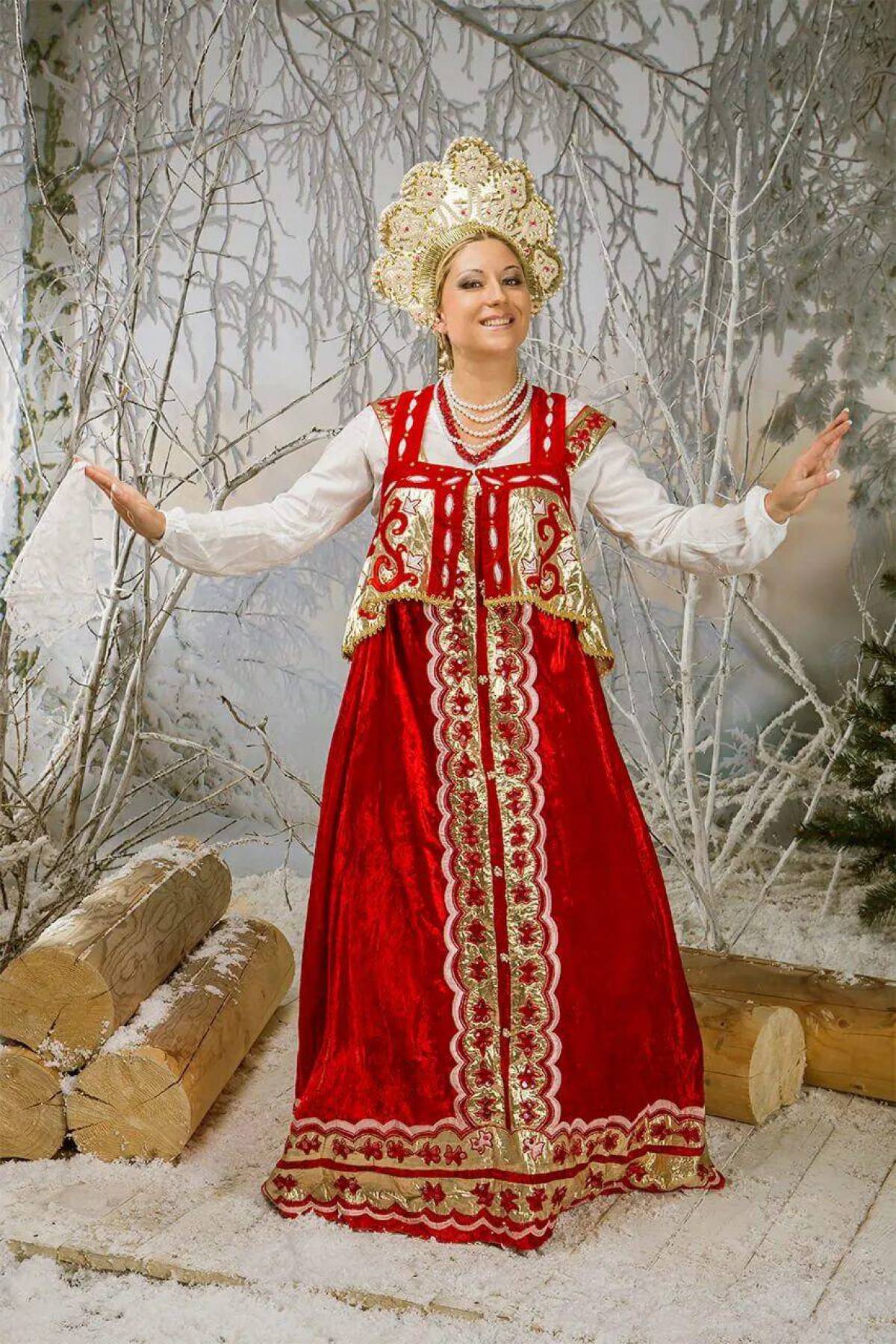 Girls in Slavic costumes in Roseau