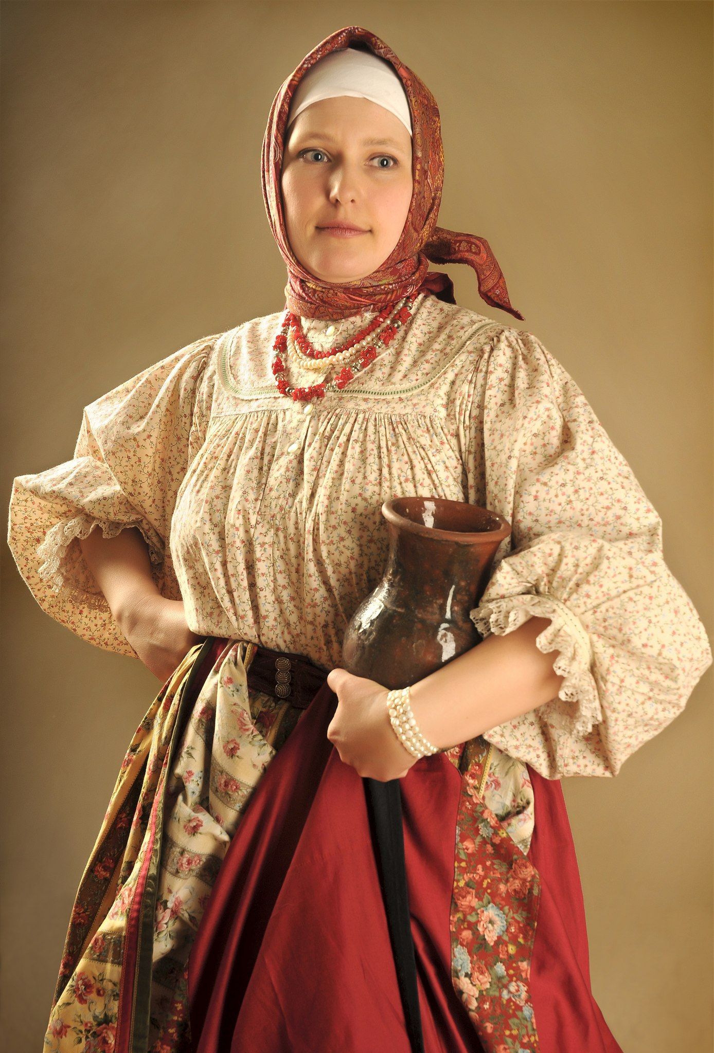 Girls in Slavic costumes in Roseau